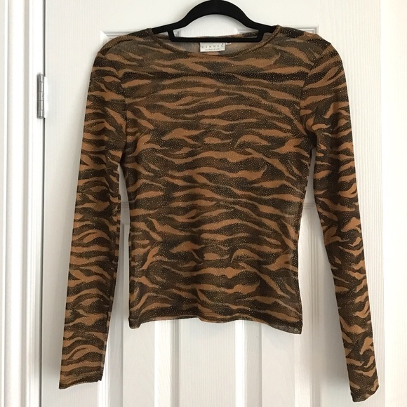 H&M (Hennes) sheer long sleeve top size S - Picture 1 of 7